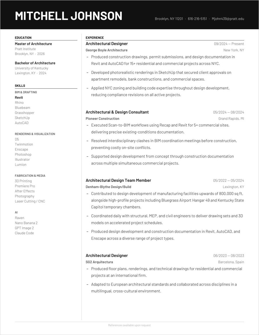 Résumé preview